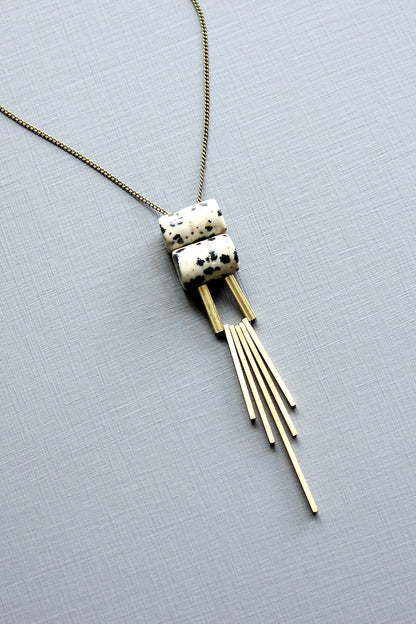 LEX119  Dalmatian pendant necklace