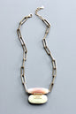 LEX120 Agate and jasper pendant necklace