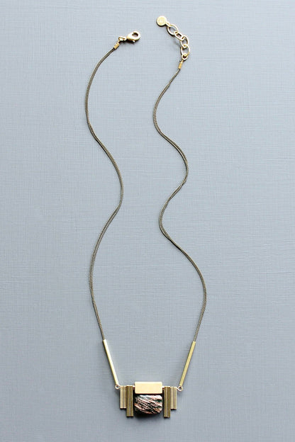 LEX121 Vintage hunter green ArtDeco pendant