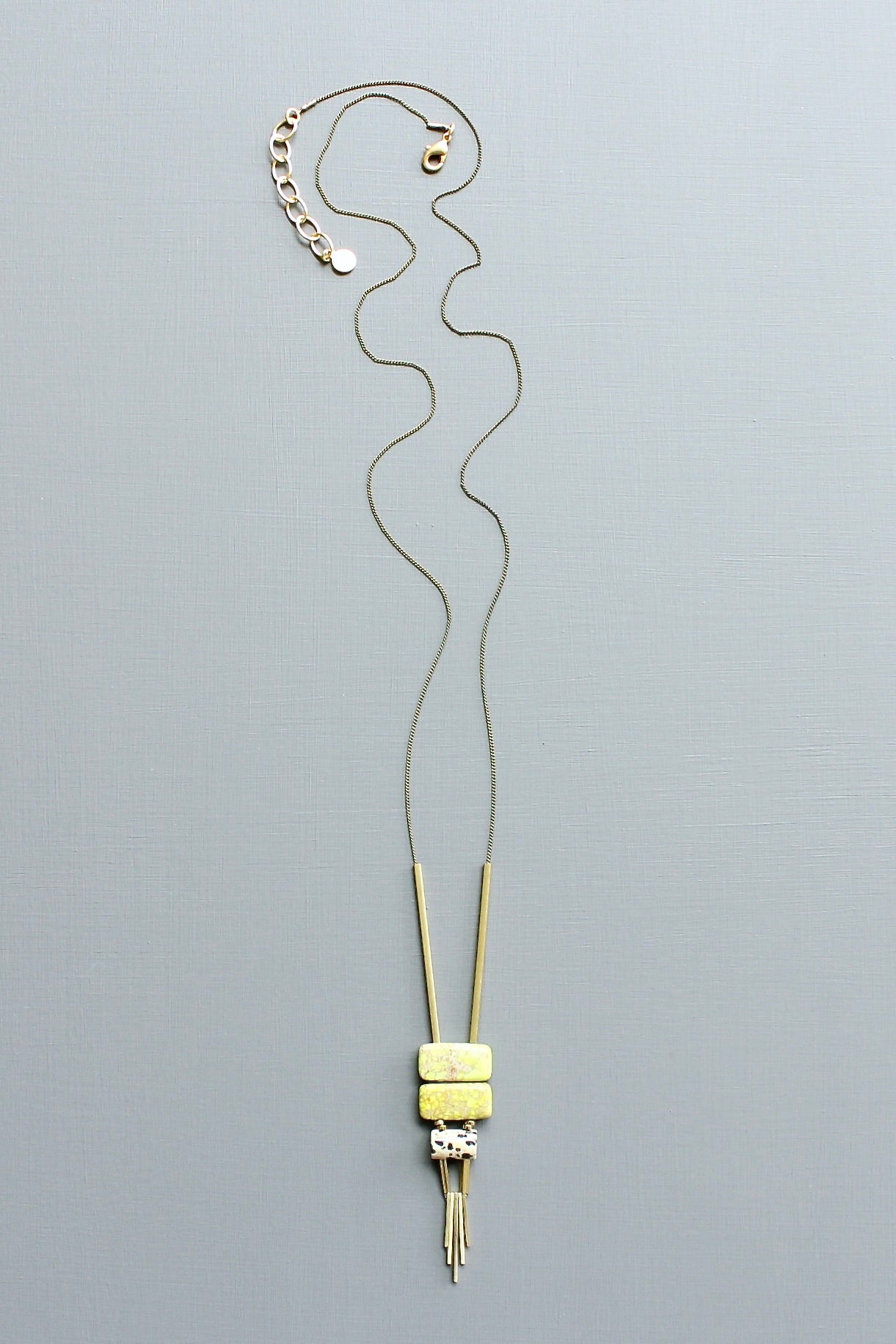 LEX130 Jasper ArtDeco pendant necklace