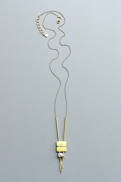 LEX130 Jasper ArtDeco pendant necklace