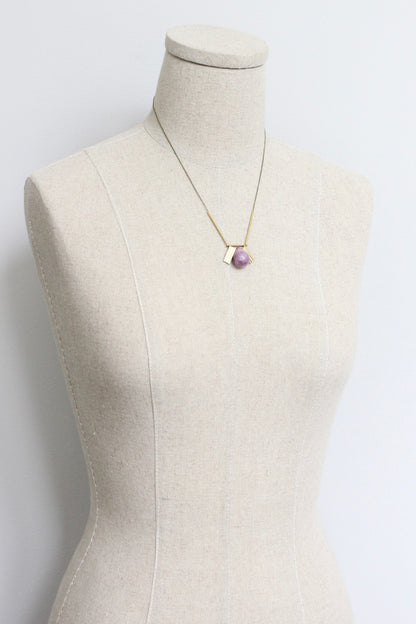 LEX218  Purple ArtDeco pendant necklace