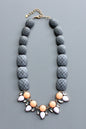 LEX220 Lavender and peach necklace