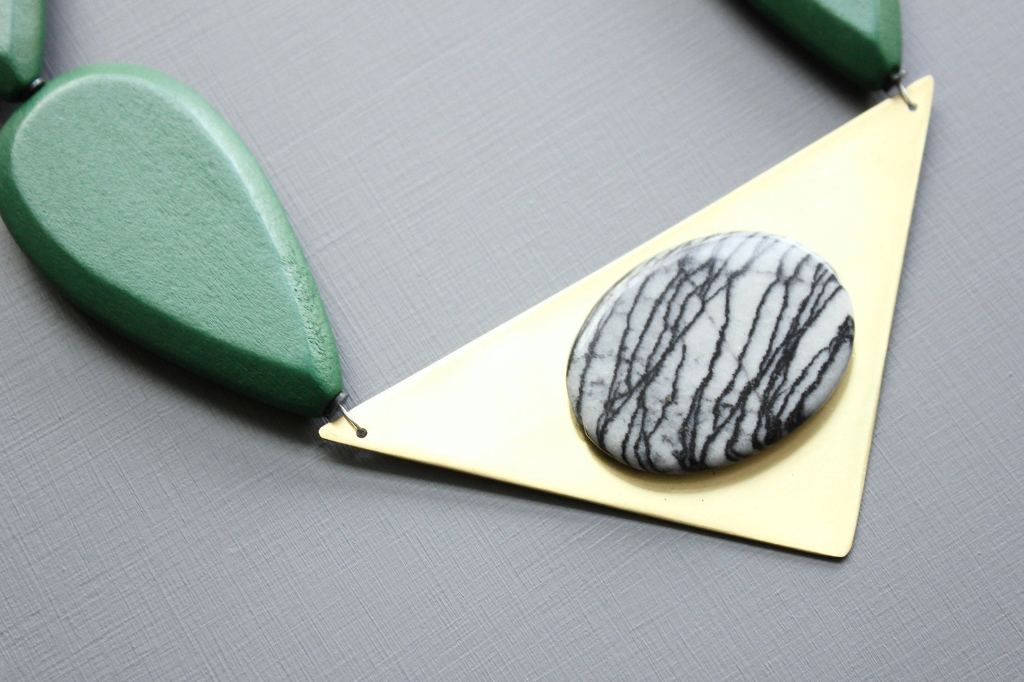 LEX521 André Courrèges inspired geometric necklace