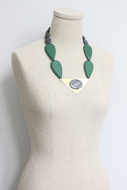 LEX521 André Courrèges inspired geometric necklace