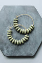 LEXE03 Moss lava hoop earrings