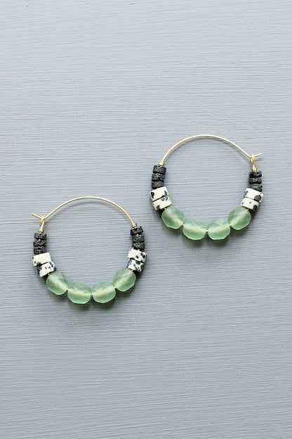 LEXE04 Seafoam hoop earrings