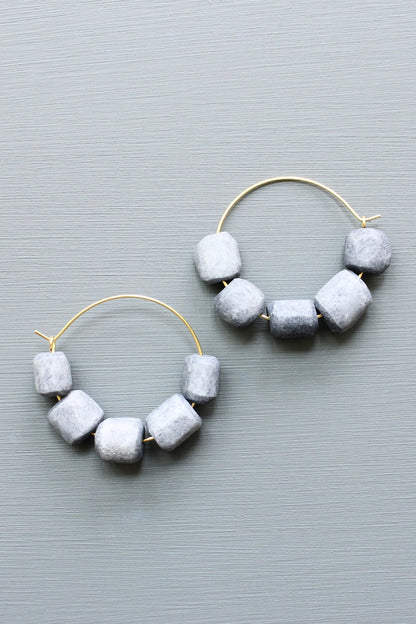 LEXE05 Purple hoop earrings