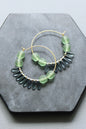 LEXE10 Seafoam and blue montana hoop earrings