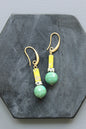 LEXE15 Chrysoprase and jasper earrings