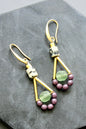 LEXE20 Mini purple and green earrings