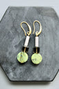 LEXE23 Green and gray geometric earrings