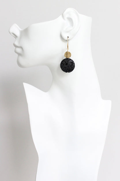 LEXE28 Black lava earrings