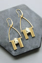 LEXE35 ArtDeco Dalmatian jasper earrings