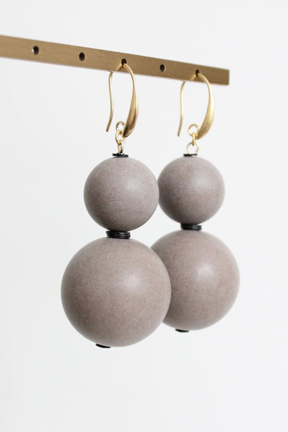 LEXE37 Chestnut bauble earrings