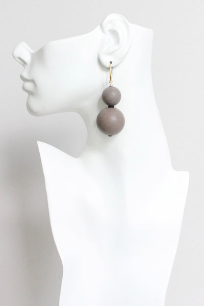LEXE37 Chestnut bauble earrings