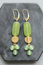 LEXE46 Lime green and seafoam cluster earrings