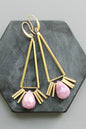 LEXE56 Purple geometric earrings