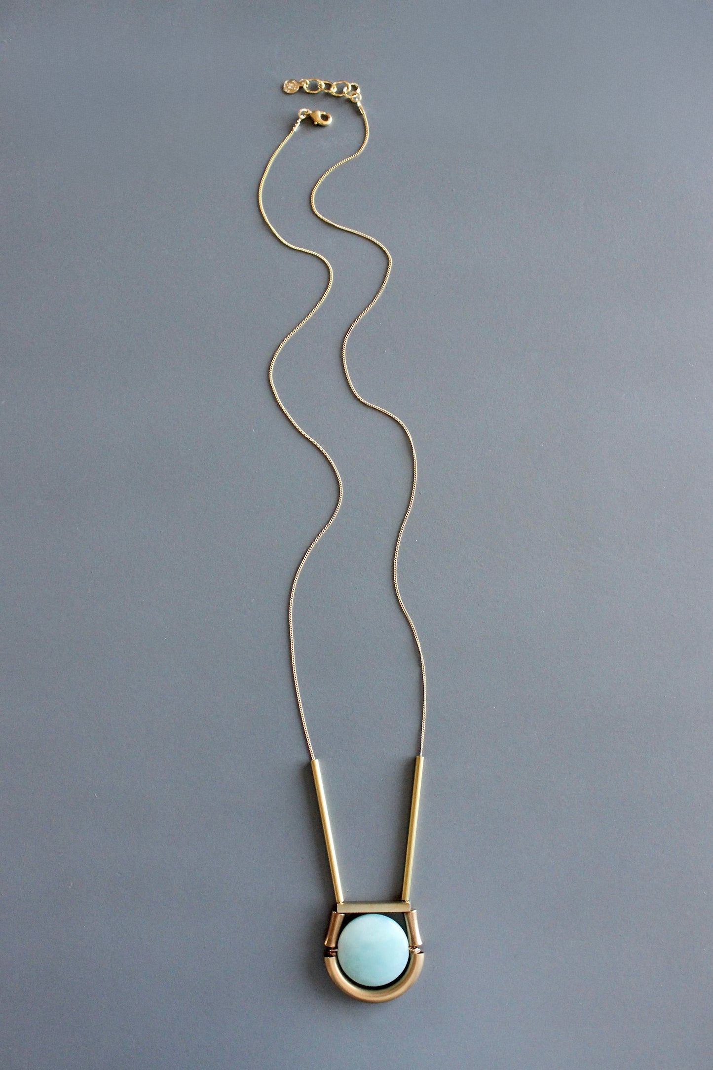 MLN128 Amazonite geometric necklace