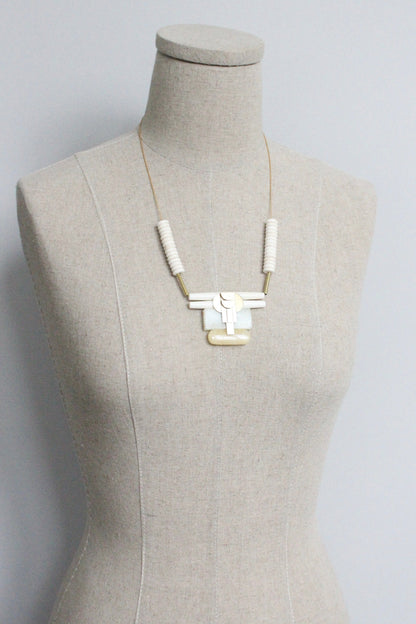 MLN222 New jade Artdeco pendant necklace