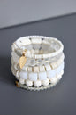 MLNB03 White on white wrap bracelet