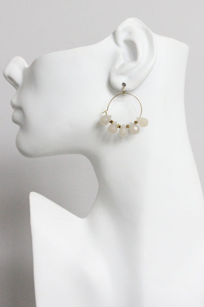 MLNE02 Dyed jade mini hoops