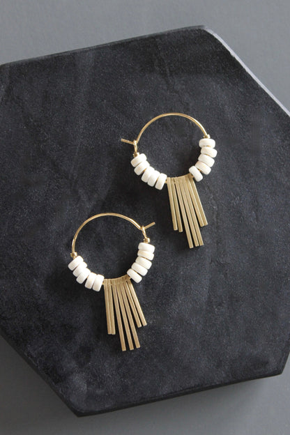 MLNE04 Geometric hoop earrings