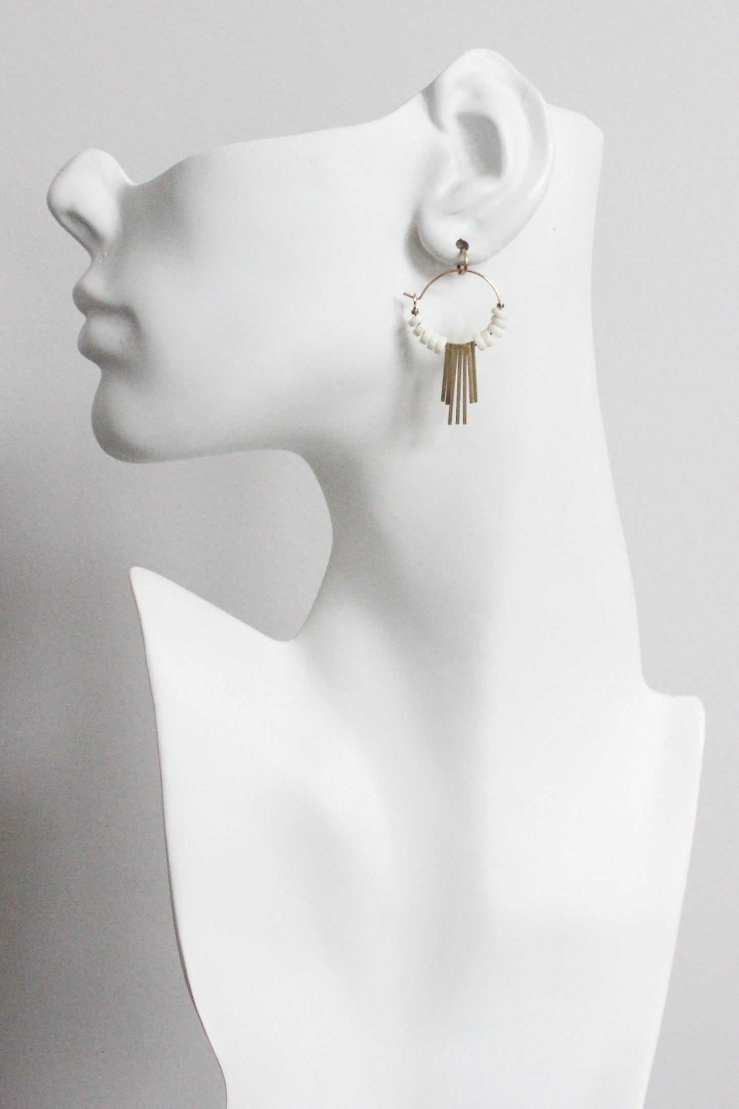 MLNE04 Geometric hoop earrings