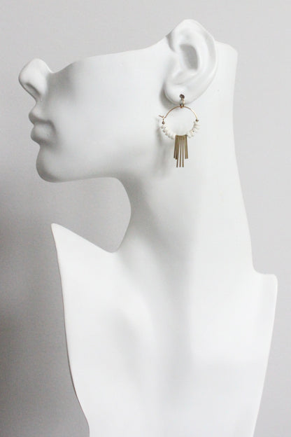 MLNE04 Geometric hoop earrings