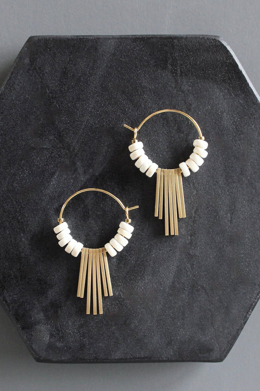 MLNE04 Geometric hoop earrings