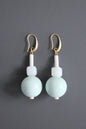 MLNE31 Chunky ceramic and glass earrings
