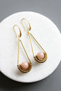 MLNE34 Mauve jade Artdeco earrings