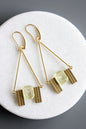 MLNE37 Acrylic jonquil Artdeco earrings