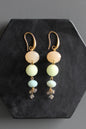 MLNE45 Jade and glass earrings