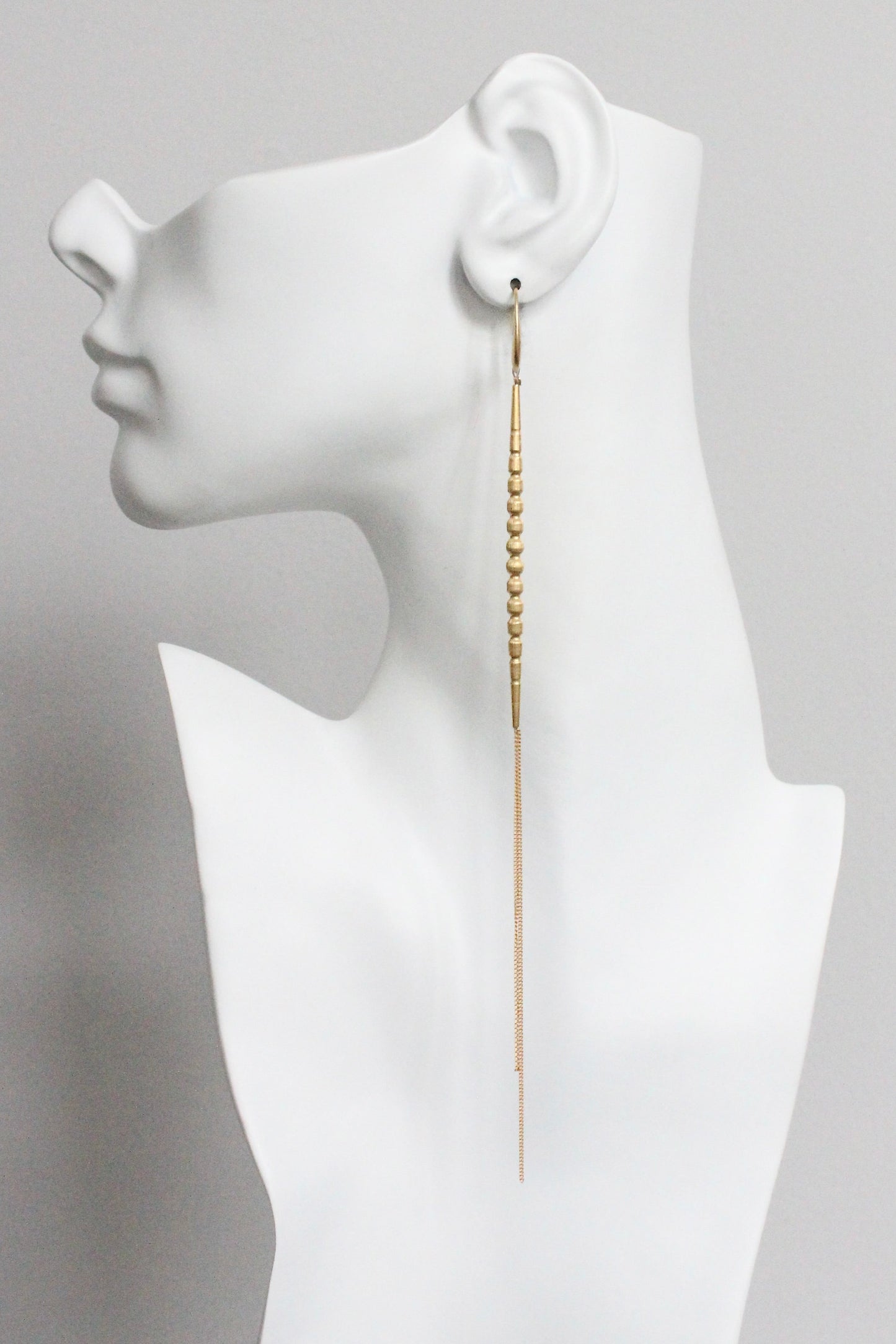 MLNE61 18k gold plated shoulder duster earrings