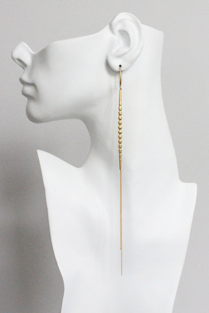 MLNE61 18k gold plated shoulder duster earrings