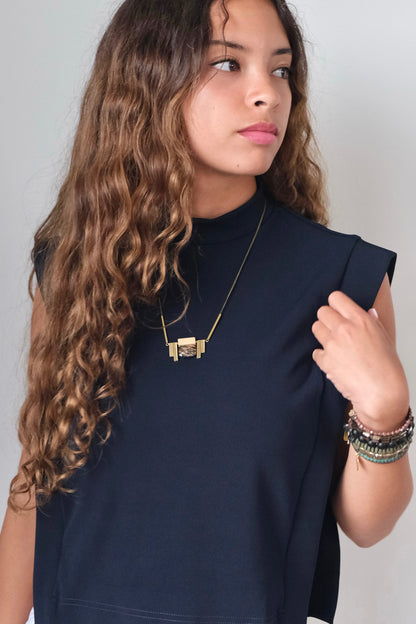 LEX121 Vintage hunter green ArtDeco pendant