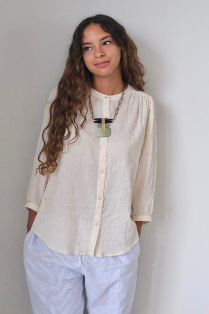 LEX320 Green and black ArtDeco pendant necklace